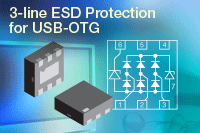 Vishay新型USB-OTG总线端口保护阵列