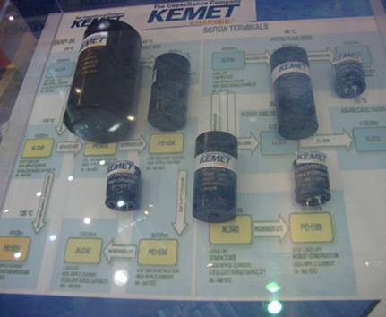 KEMET展台上大功率铝电解电容受关注
