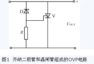 齐纳二极管和晶闸管组成的OVP电路