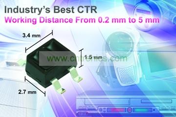 Vishay推出小尺寸反射光传感器 探测距离0.2mm至5mm