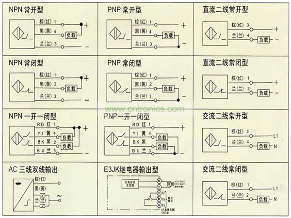 接近开关接线图说明
