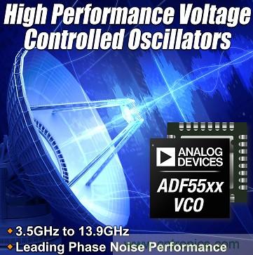 ADI 发布全新高性能电压控制振荡器系列