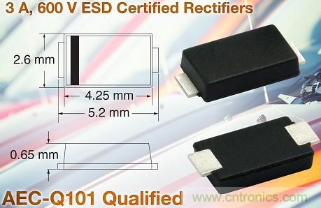 Vishay发布新款600V标准整流器
