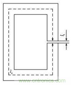 留有气隙的变压器铁芯的工作原理图