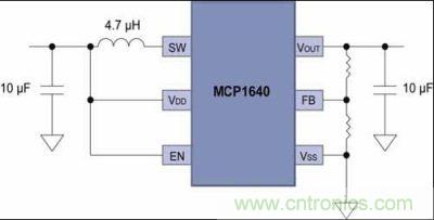 MCP1640电路配置（6引脚SOT-23封装）