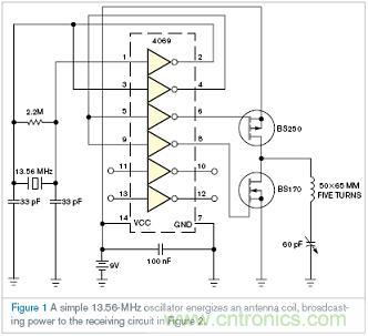 包含一个13.56-MHz的振荡器的传输电路