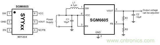 图题：开关稳压器SGM6605