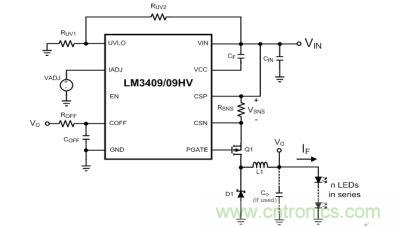 LM3409/09HV降压LED驱动器