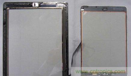 图4：“iPad mini”和“iPad 3“的玻璃盖板背面
