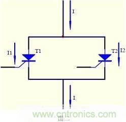 图2：晶闸管的并联电路结构