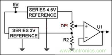 图2：用两个电压基准替代设计