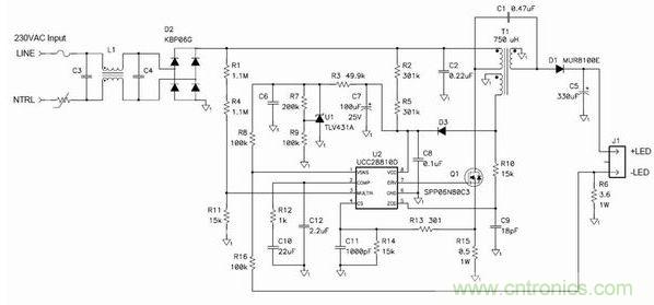 转移模式SEPIC发挥了简单LED驱动器的作用