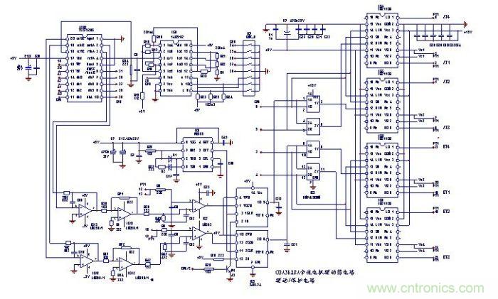 图3：步进电机驱动器的脉冲驱动电路及步时电机的工作电流设定电路等