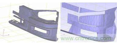 车身模型处理前后对比