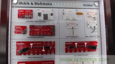 Molex MicroSIM、MicroSD、MicroUSB和MicroHDMI连接器