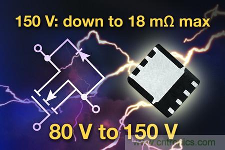 Vishay新一代MOSFET——SiR872ADP电压扩展至150V