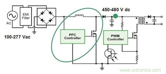 有源PFC应用电路示意图