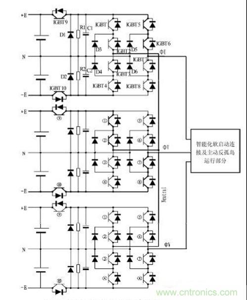 九电平完美无谐波开关网络拓扑电路