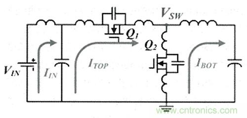 图2具寄生电感器和电容器的降压型开关稳压器