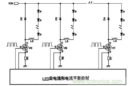 图2：降压型LED驱动电路
