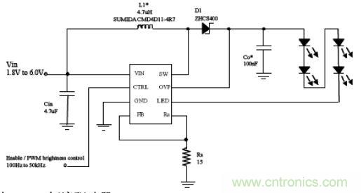 图 8 白光 LED 恒流驱动器 IC