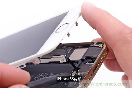 土豪金iPhone 5S拆解:内部结构升级,维修难度增加