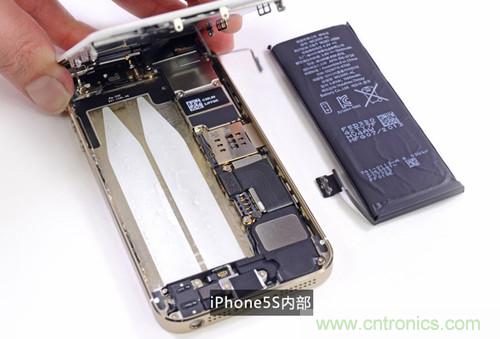 土豪金iPhone 5S拆解:内部结构升级,维修难度增加