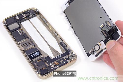 土豪金iPhone 5S拆解:内部结构升级,维修难度增加