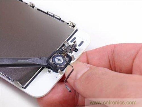 土豪金iPhone 5S拆解:内部结构升级,维修难度增加
