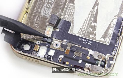 土豪金iPhone 5S拆解:内部结构升级,维修难度增加