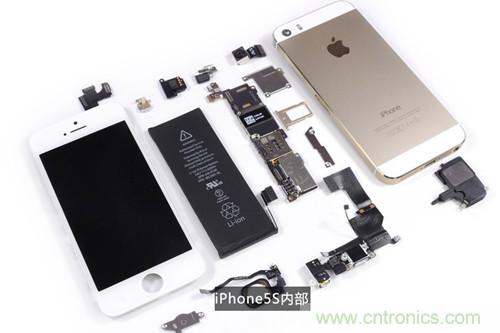 土豪金iPhone 5S拆解:内部结构升级,维修难度增加