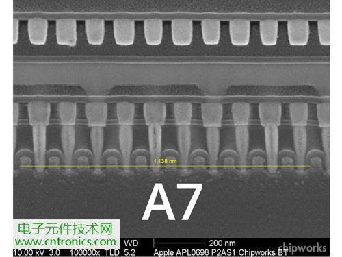iPhone 5S芯片级拆解,显微镜下的A7处理器揭秘