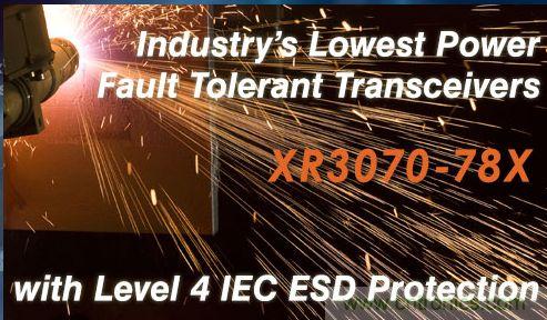  Exar推出4级IEC ESD保护的业界最低功耗容错收发器