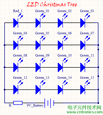 工科男的圣诞礼物:简易LED圣诞树DIY