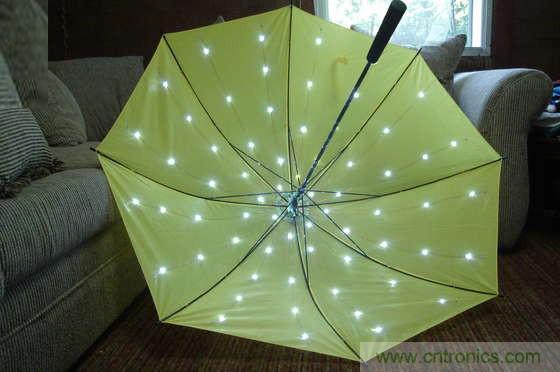 创意DIY！送女朋友的绝妙礼物，LED星光伞！
