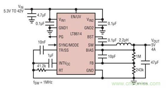  LT8614 Silent Switcher 稳压器