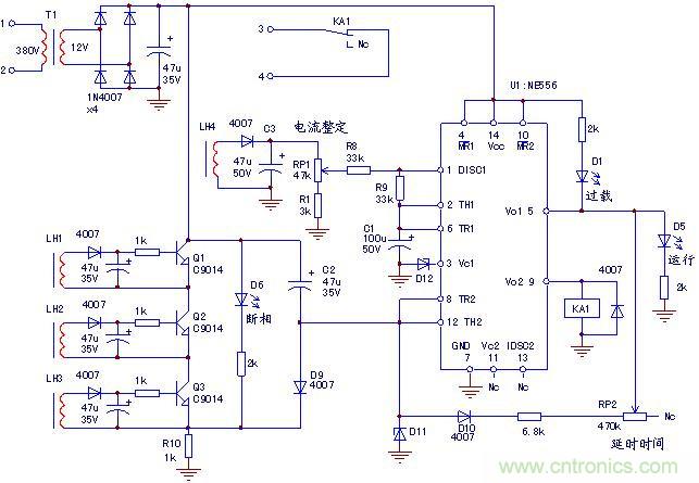 经典的电动机保护器电路分析实例