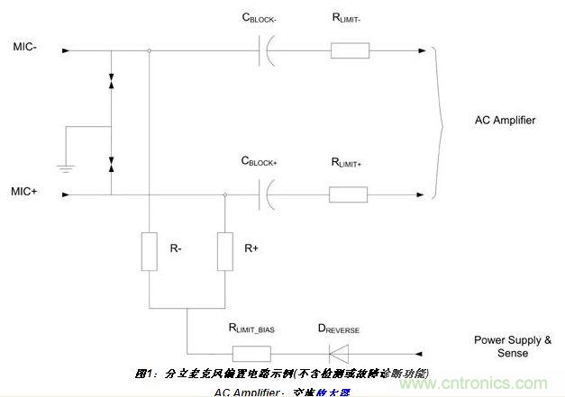 分立麦克风偏置电路实例