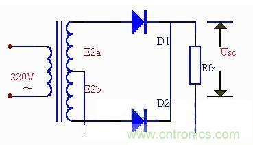 全波整流电路原理图