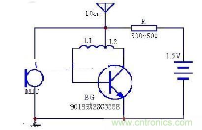 简易的调频话筒电子电路