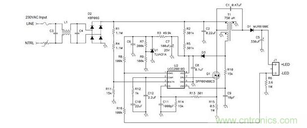 PFC-SEPIC转换器可使用传统PFC升压控制器控制