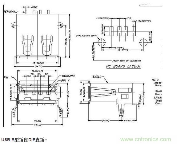 USB A型插座SMT贴片