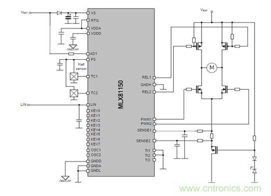 MLX81150 全桥驱动原理图