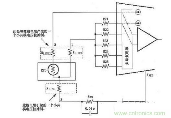 三线RTD连接器电路原理分析