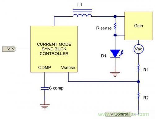 技巧交流：电流模式控制简化对降压LED稳压器的补偿