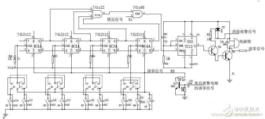 电子密码锁的单稳态电路设计