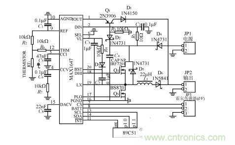  89C51与MAX1647应用电路图