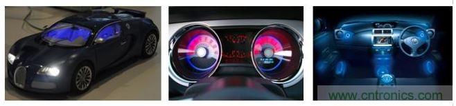 RGB驱动器用于汽车内部照明