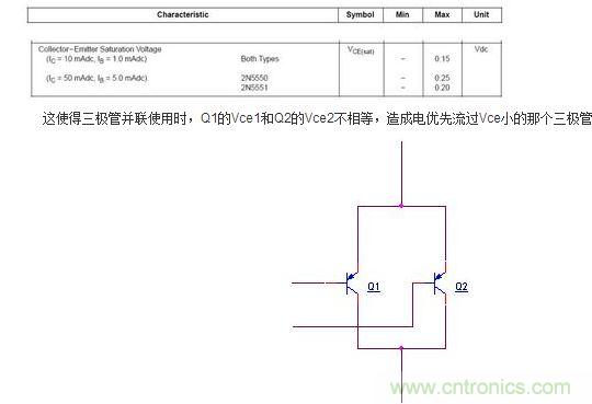 6、三极管能并联工作吗？