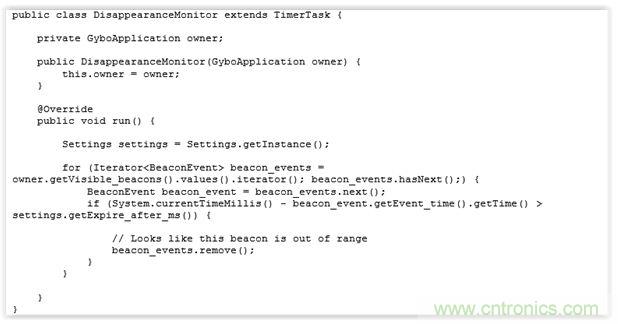 图7 –负责终止BeaconEvent对象的计时器任务